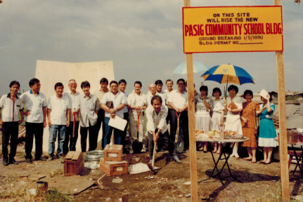 Groundbreaking Ceremony of the PCS Building, January 5, 1990